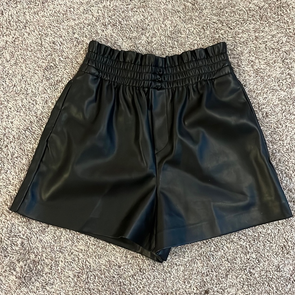 Zara faux leather shorts